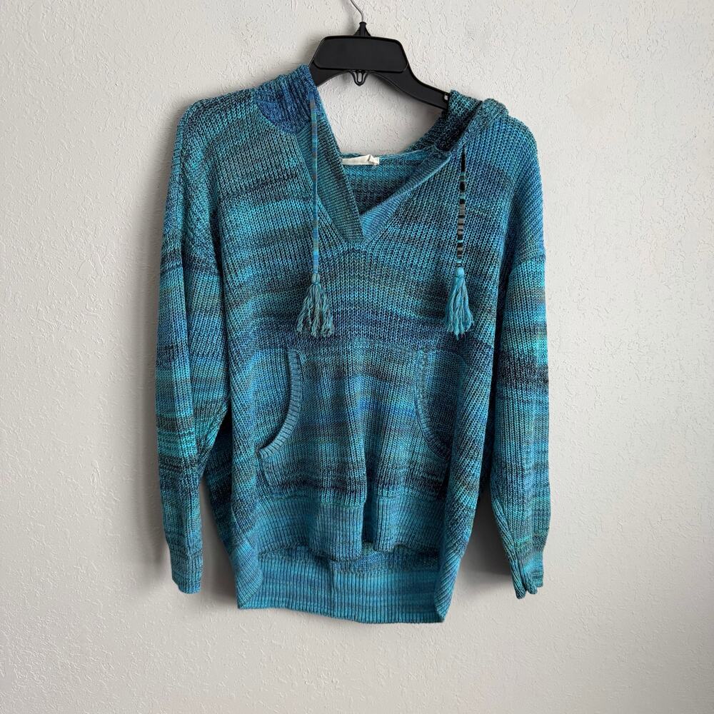 Anthropologie Back Beat Co. Spacedye Hoodie Sweater Womens M/L Coastal